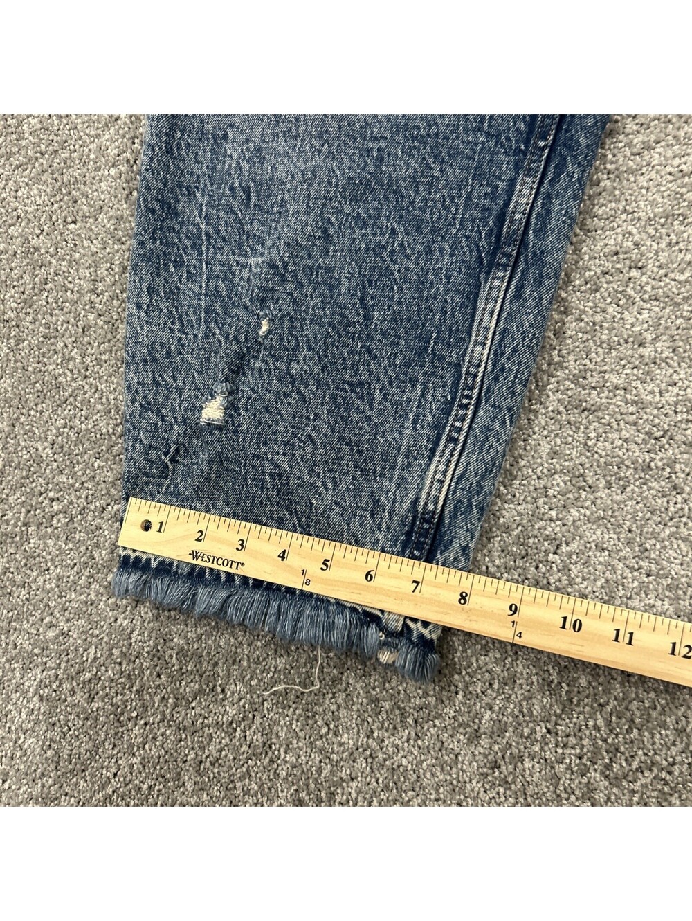 Distressed Jeans Womens Plus Size Cropped Straight Leg Abercrombie And Fitch - Picture 2 of 10